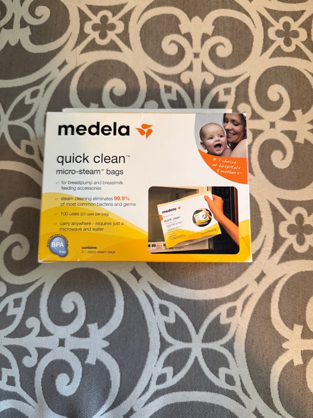 Medela Quick Clean Micro-Steam Bags - Yellow, White